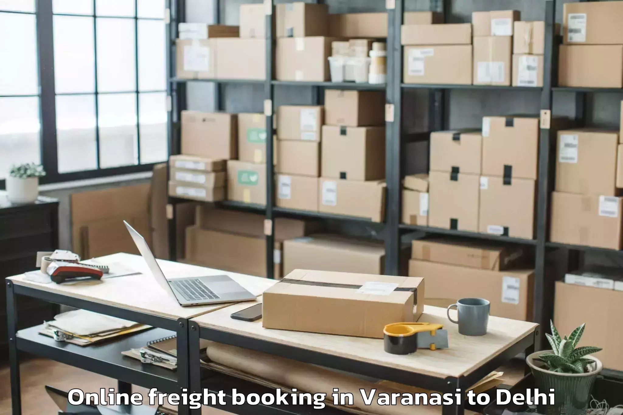 Leading Varanasi to D Mall Pitampura Online Freight Booking Provider